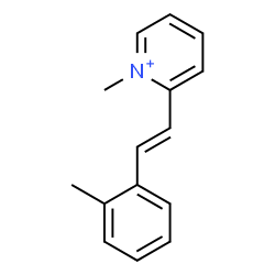 ChemSpider 2D Image | 1-Methyl-2-((E)-2-o-tolyl-vinyl)-pyridinium | C15H16N