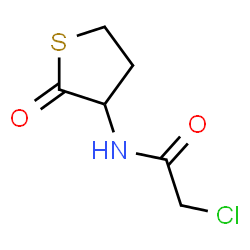 ChemSpider 2D Image | 2-chloro-N-(2-oxothiolan-3-yl)acetamide | C6H8ClNO2S