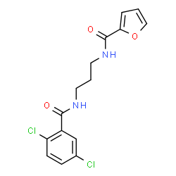 ChemSpider 2D Image | N-{3-[(2,5-Dichlorobenzoyl)amino]propyl}-2-furamide | C15H14Cl2N2O3