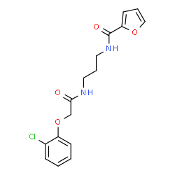 ChemSpider 2D Image | N-(3-{[(2-Chlorophenoxy)acetyl]amino}propyl)-2-furamide | C16H17ClN2O4