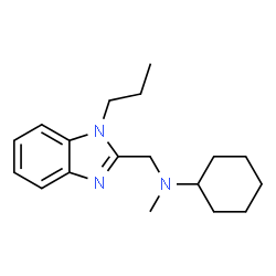 ChemSpider 2D Image | N-Methyl-N-[(1-propyl-1H-benzimidazol-2-yl)methyl]cyclohexanamine | C18H27N3