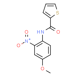 ChemSpider 2D Image | N-(4-Methoxy-2-nitrophenyl)-2-thiophenecarboxamide | C12H10N2O4S