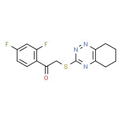 ChemSpider 2D Image | 1-(2,4-Difluorophenyl)-2-(5,6,7,8-tetrahydro-1,2,4-benzotriazin-3-ylsulfanyl)ethanone | C15H13F2N3OS