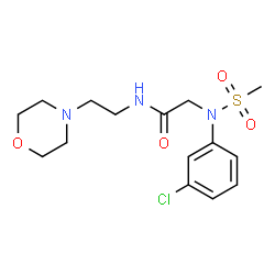 ChemSpider 2D Image | N~2~-(3-Chlorophenyl)-N~2~-(methylsulfonyl)-N-[2-(4-morpholinyl)ethyl]glycinamide | C15H22ClN3O4S