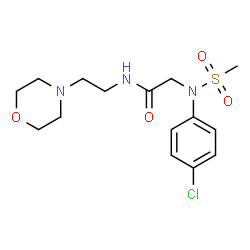 ChemSpider 2D Image | N~2~-(4-Chlorophenyl)-N~2~-(methylsulfonyl)-N-[2-(4-morpholinyl)ethyl]glycinamide | C15H22ClN3O4S