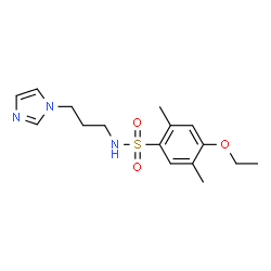 ChemSpider 2D Image | 4-Ethoxy-N-(3-imidazol-1-yl-propyl)-2,5-dimethyl-benzenesulfonamide | C16H23N3O3S