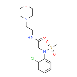 ChemSpider 2D Image | N~2~-(2-Chlorophenyl)-N~2~-(methylsulfonyl)-N-[2-(4-morpholinyl)ethyl]glycinamide | C15H22ClN3O4S