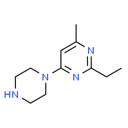 ChemSpider 2D Image | 2-Ethyl-4-methyl-6-(1-piperazinyl)pyrimidine | C11H18N4