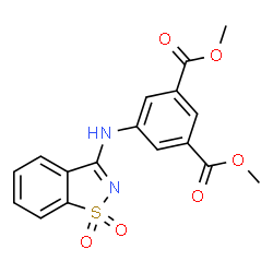 ChemSpider 2D Image | Dimethyl 5-[(1,1-dioxido-1,2-benzothiazol-3-yl)amino]isophthalate | C17H14N2O6S