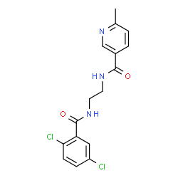ChemSpider 2D Image | N-{2-[(2,5-Dichlorobenzoyl)amino]ethyl}-6-methylnicotinamide | C16H15Cl2N3O2