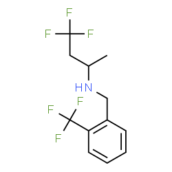 ChemSpider 2D Image | 4,4,4-Trifluoro-N-[2-(trifluoromethyl)benzyl]-2-butanamine | C12H13F6N