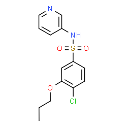 ChemSpider 2D Image | 4-Chloro-3-propoxy-N-(3-pyridinyl)benzenesulfonamide | C14H15ClN2O3S