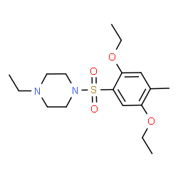 ChemSpider 2D Image | 1-[(2,5-Diethoxy-4-methylphenyl)sulfonyl]-4-ethylpiperazine | C17H28N2O4S