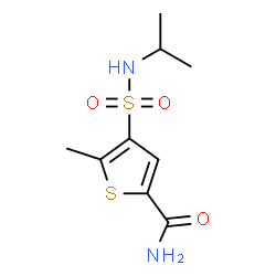 ChemSpider 2D Image | 4-(Isopropylsulfamoyl)-5-methyl-2-thiophenecarboxamide | C9H14N2O3S2