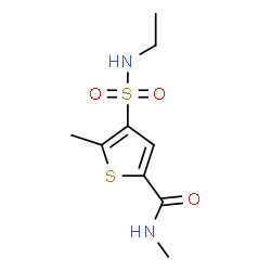 ChemSpider 2D Image | 4-(Ethylsulfamoyl)-N,5-dimethyl-2-thiophenecarboxamide | C9H14N2O3S2