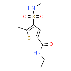 ChemSpider 2D Image | N-Ethyl-5-methyl-4-(methylsulfamoyl)-2-thiophenecarboxamide | C9H14N2O3S2