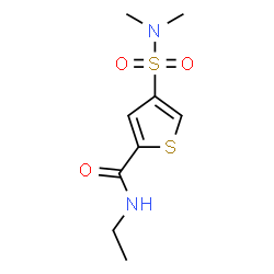 ChemSpider 2D Image | 4-(Dimethylsulfamoyl)-N-ethyl-2-thiophenecarboxamide | C9H14N2O3S2