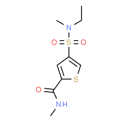 ChemSpider 2D Image | 4-[Ethyl(methyl)sulfamoyl]-N-methyl-2-thiophenecarboxamide | C9H14N2O3S2