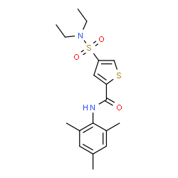ChemSpider 2D Image | 4-(Diethylsulfamoyl)-N-mesityl-2-thiophenecarboxamide | C18H24N2O3S2