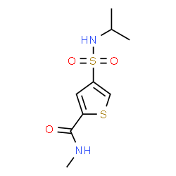 ChemSpider 2D Image | 4-(Isopropylsulfamoyl)-N-methyl-2-thiophenecarboxamide | C9H14N2O3S2