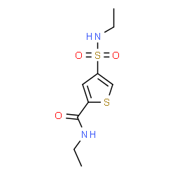 ChemSpider 2D Image | N-Ethyl-4-(ethylsulfamoyl)-2-thiophenecarboxamide | C9H14N2O3S2