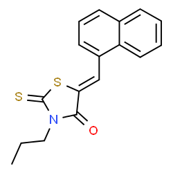 ChemSpider 2D Image | (5Z)-5-(1-Naphthylmethylene)-3-propyl-2-thioxo-1,3-thiazolidin-4-one | C17H15NOS2