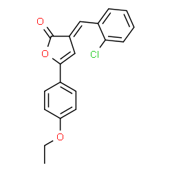 ChemSpider 2D Image | 3-(2-Chloro-benzylidene)-5-(4-ethoxy-phenyl)-3H-furan-2-one | C19H15ClO3