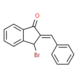 ChemSpider 2D Image | (2Z)-2-Benzylidene-3-bromo-1-indanone | C16H11BrO