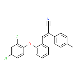 ChemSpider 2D Image | (2E)-3-[2-(2,4-Dichlorophenoxy)phenyl]-2-(4-methylphenyl)acrylonitrile | C22H15Cl2NO