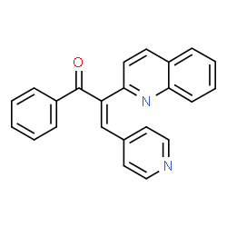 ChemSpider 2D Image | (2E)-1-Phenyl-3-(4-pyridinyl)-2-(2-quinolinyl)-2-propen-1-one | C23H16N2O