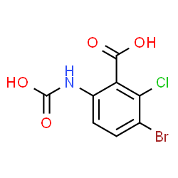 ChemSpider 2D Image | 3-Bromo-6-(carboxyamino)-2-chlorobenzoic acid | C8H5BrClNO4