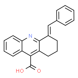 ChemSpider 2D Image | 4-Benzylidene-1,2,3,4-tetrahydro-acridine-9-carboxylic acid | C21H17NO2