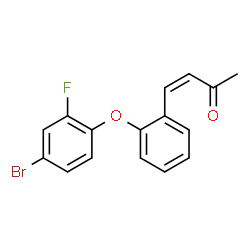 ChemSpider 2D Image | (3Z)-4-[2-(4-Bromo-2-fluorophenoxy)phenyl]-3-buten-2-one | C16H12BrFO2