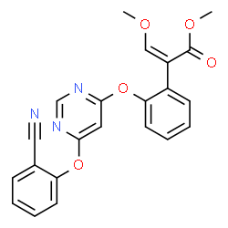 ChemSpider 2D Image | Methyl (2Z)-2-(2-{[6-(2-cyanophenoxy)-4-pyrimidinyl]oxy}phenyl)-3-methoxyacrylate | C22H17N3O5