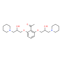 ChemSpider 2D Image | 1-{2,6-Bis[2-hydroxy-3-(1-piperidinyl)propoxy]phenyl}ethanone | C24H38N2O5