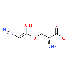 ChemSpider 2D Image | (E)-2-[(2R)-2-Amino-2-carboxyethoxy]-2-hydroxyethenediazonium | C5H8N3O4