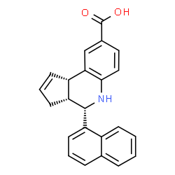 ChemSpider 2D Image | (3aR,4S,9bS)-4-(1-Naphthyl)-3a,4,5,9b-tetrahydro-3H-cyclopenta[c]quinoline-8-carboxylic acid | C23H19NO2