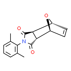 ChemSpider 2D Image | (1R,2R,6R,7S)-4-(2,6-Dimethylphenyl)-10-oxa-4-azatricyclo[5.2.1.0~2,6~]dec-8-ene-3,5-dione | C16H15NO3