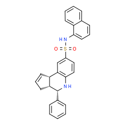 ChemSpider 2D Image | (3aR,4S,9bS)-N-(1-Naphthyl)-4-phenyl-3a,4,5,9b-tetrahydro-3H-cyclopenta[c]quinoline-8-sulfonamide | C28H24N2O2S