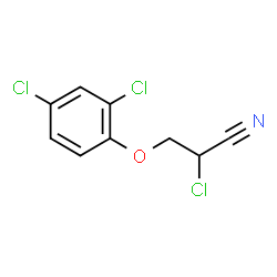 ChemSpider 2D Image | 2-Chloro-3-(2,4-dichlorophenoxy)propanenitrile | C9H6Cl3NO