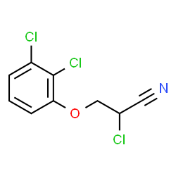 ChemSpider 2D Image | 2-Chloro-3-(2,3-dichlorophenoxy)propanenitrile | C9H6Cl3NO