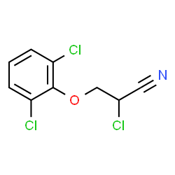 ChemSpider 2D Image | 2-Chloro-3-(2,6-dichlorophenoxy)propanenitrile | C9H6Cl3NO