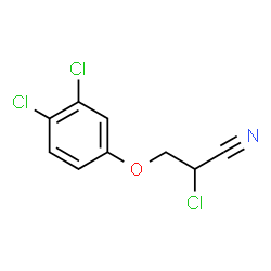 ChemSpider 2D Image | 2-Chloro-3-(3,4-dichlorophenoxy)propanenitrile | C9H6Cl3NO