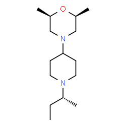 ChemSpider 2D Image | (2R,6S)-4-{1-[(2R)-2-Butanyl]-4-piperidinyl}-2,6-dimethylmorpholine | C15H30N2O