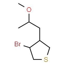 ChemSpider 2D Image | 3-Bromo-4-(2-methoxypropyl)tetrahydrothiophene | C8H15BrOS