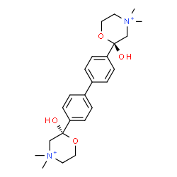 ChemSpider 2D Image | (2R,2'S)-2,2'-(4,4'-Biphenyldiyl)bis(2-hydroxy-4,4-dimethylmorpholin-4-ium) | C24H34N2O4