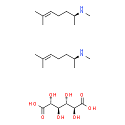 ChemSpider 2D Image | (2S)-N,6-Dimethyl-5-hepten-2-amine - D-allaric acid (2:1) | C24H48N2O8