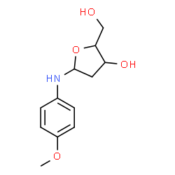 ChemSpider 2D Image | 2-Deoxy-N-(4-methoxyphenyl)pentofuranosylamine | C12H17NO4