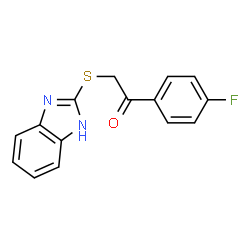 ChemSpider 2D Image | 2-(1H-benzimidazol-2-ylthio)-1-(4-fluorophenyl)ethanone | C15H11FN2OS
