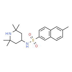 ChemSpider 2D Image | 6-Methyl-N-(2,2,6,6-tetramethyl-4-piperidinyl)-2-naphthalenesulfonamide  | C20H28N2O2S
